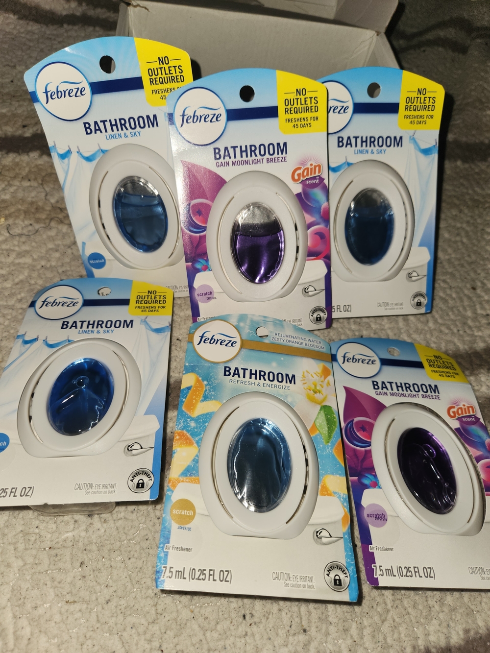 Febreze Bathroom Clip Air Fresheners - Blue & Purple